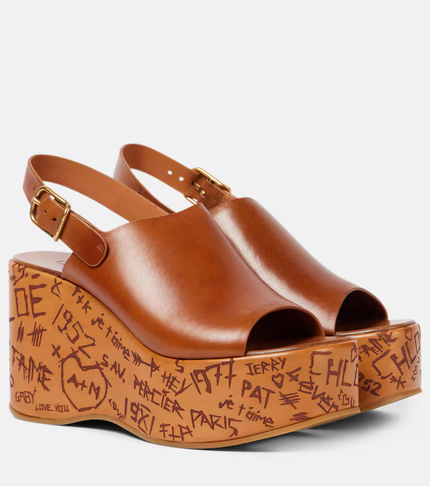 ChloÃ© Maxime leather wedges | Mytheresa (US/CA)