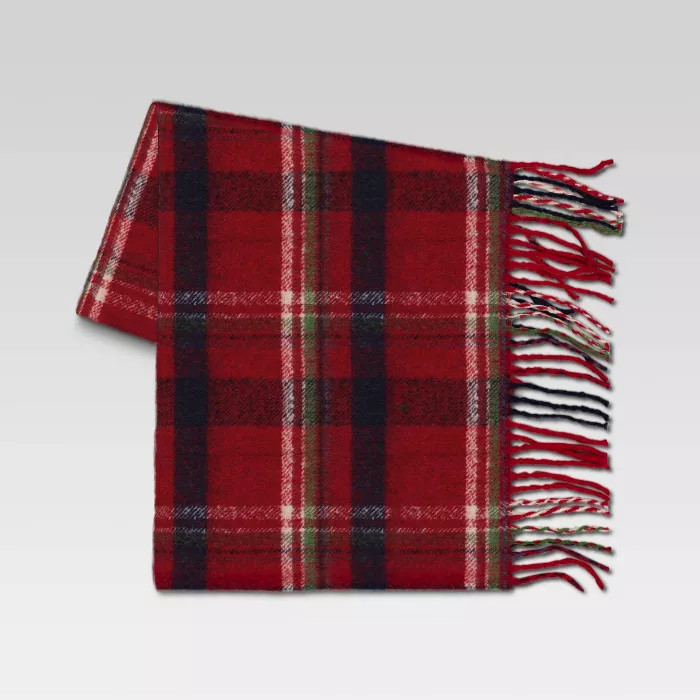 Plaid Faux Mohair Throw Blanket - Threshold™ | Target