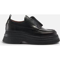 Ganni Women's Zip-Detailed Leather Loafers | Coggles (Global)