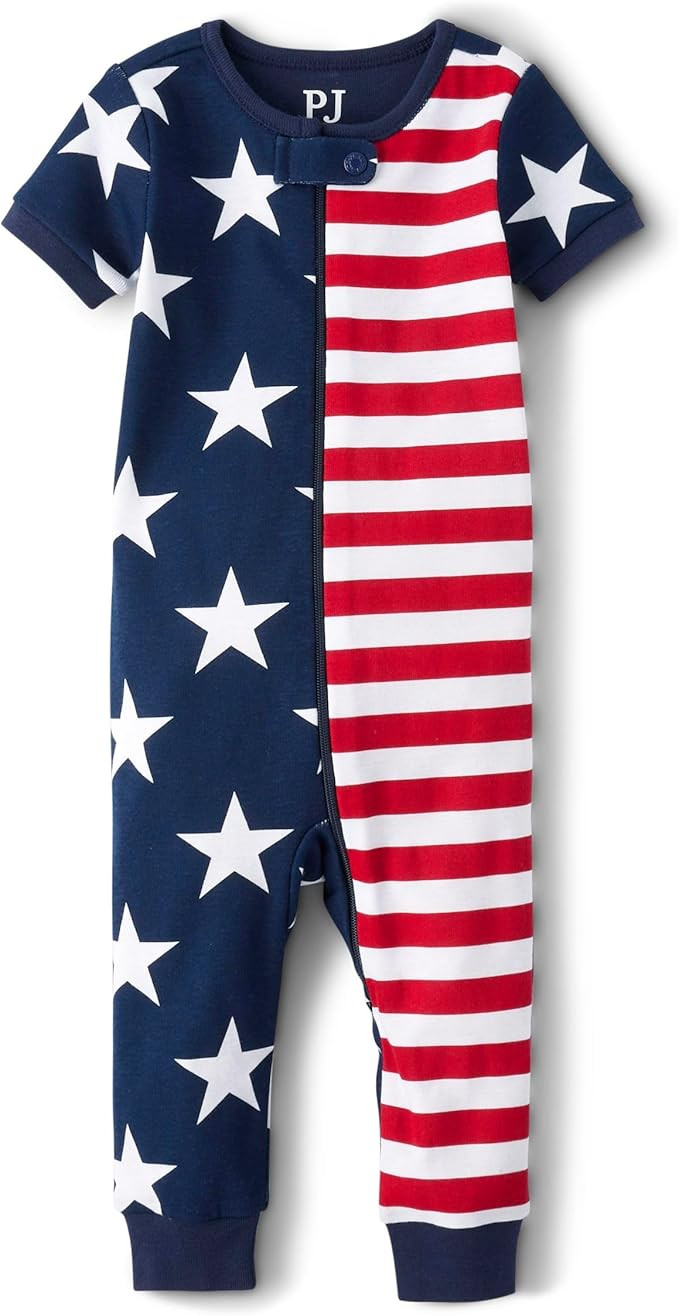 The Children's Place unisex baby Americana Snug Fit Cotton One Piece Pajamas | Amazon (US)