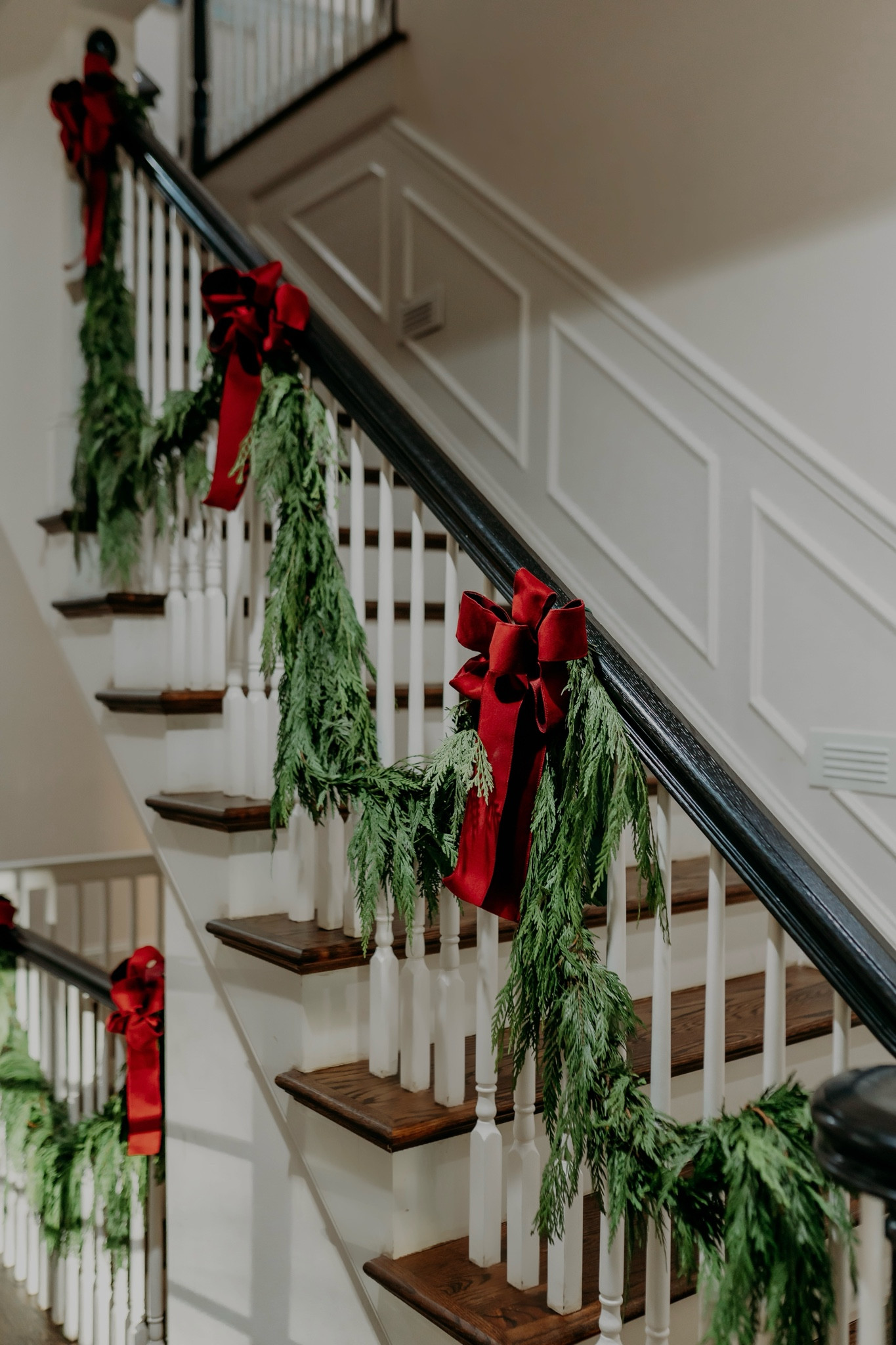 Convinced I found the perfect burgundy bows for stair garland ♥️

#LTKHoliday #LTKHome #LTKSeasonal