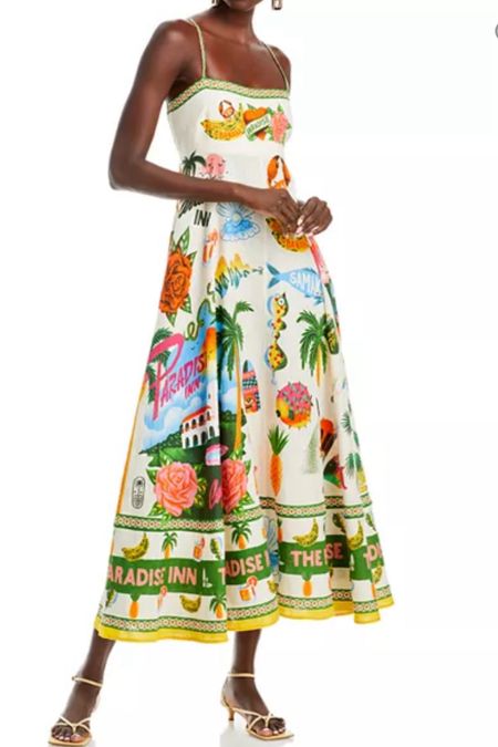 Paradiso Printed Linen Maxi Dress.
#vacationdress #ItaliamSummer