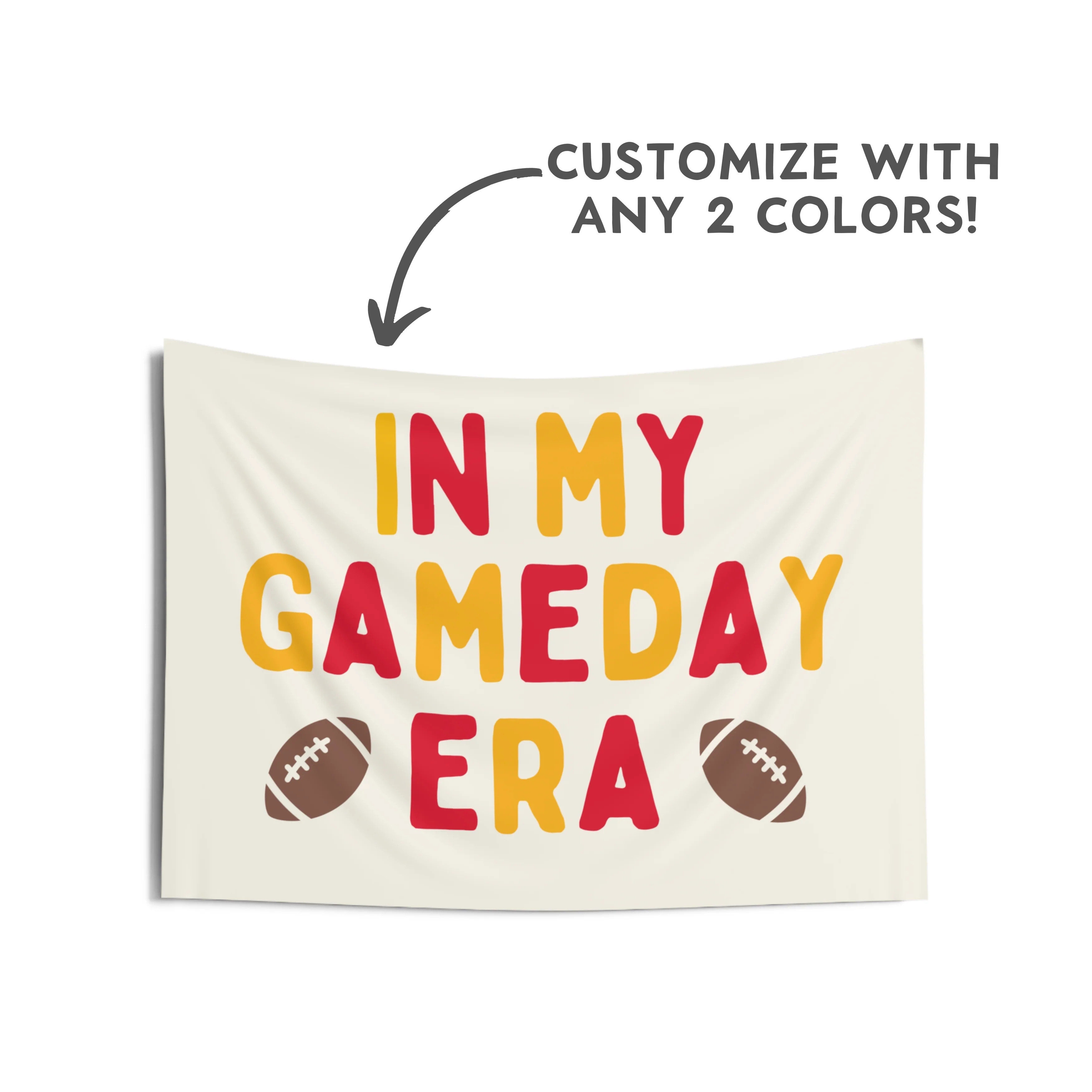 In My Game Day Era Football Banner - Personalizable Colors | The Little Lemons Company