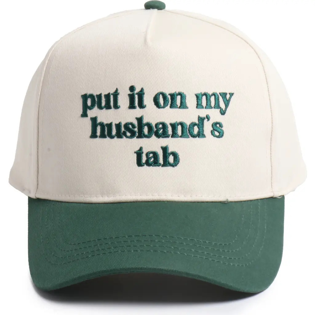 David & Young Put it on Husband's Tab Cotton Baseball Cap in Green at Nordstrom Rack | Nordstrom Rack
