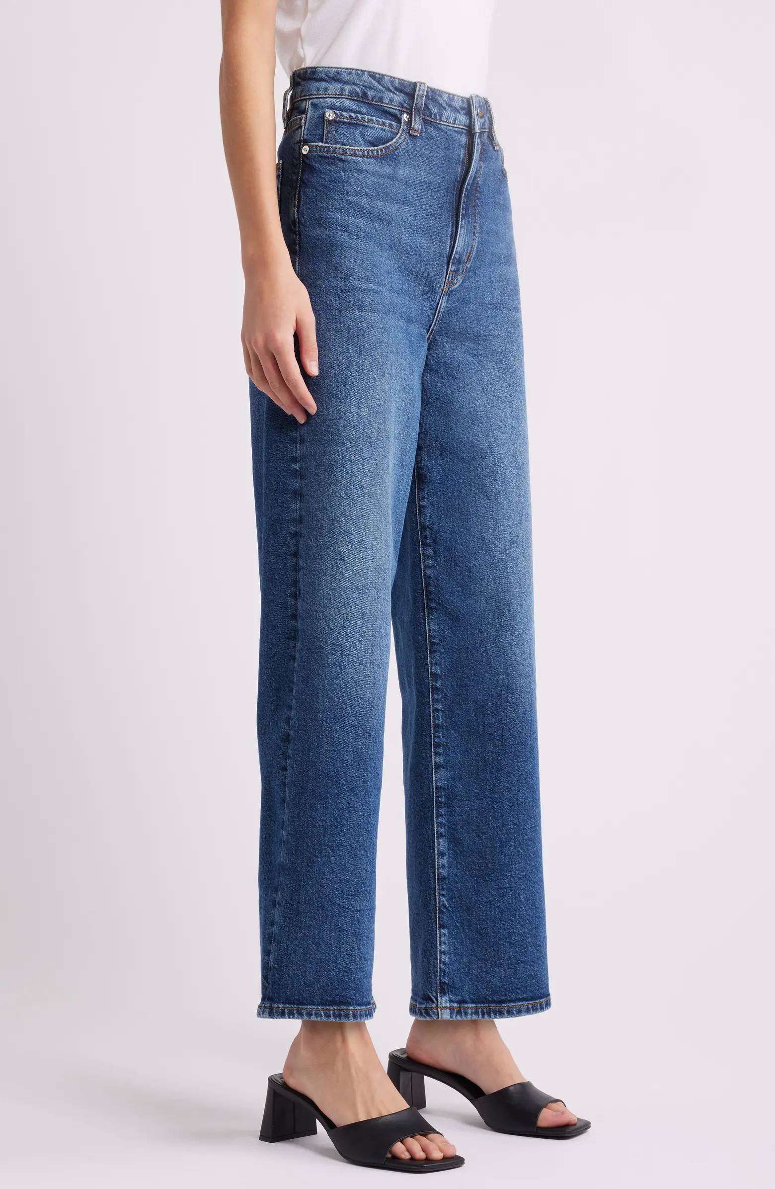 The Wide High Waist Ankle Wide Leg Jeans | Nordstrom