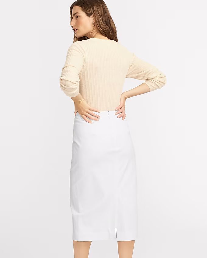 No. 3 Pencil skirt in bi-stretch cotton blend | J.Crew US