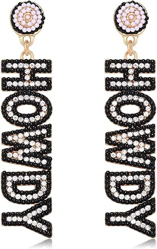 Western Earrings for Women Cowgirl Drop Dangle Earrings Sparkle Rhinestone Seed Beaded Cowboy How... | Amazon (US)