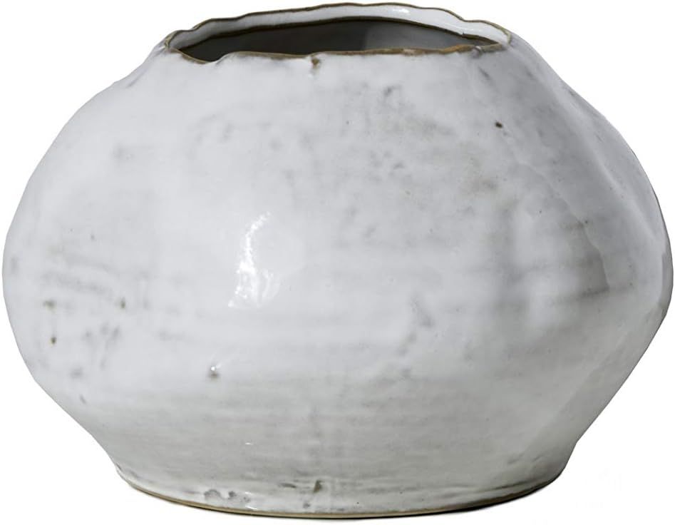 Serene Spaces Living Glazed Ceramic Fishbowl Vase- Centerpiece for Vintage Weddings, Events, Meas... | Amazon (US)