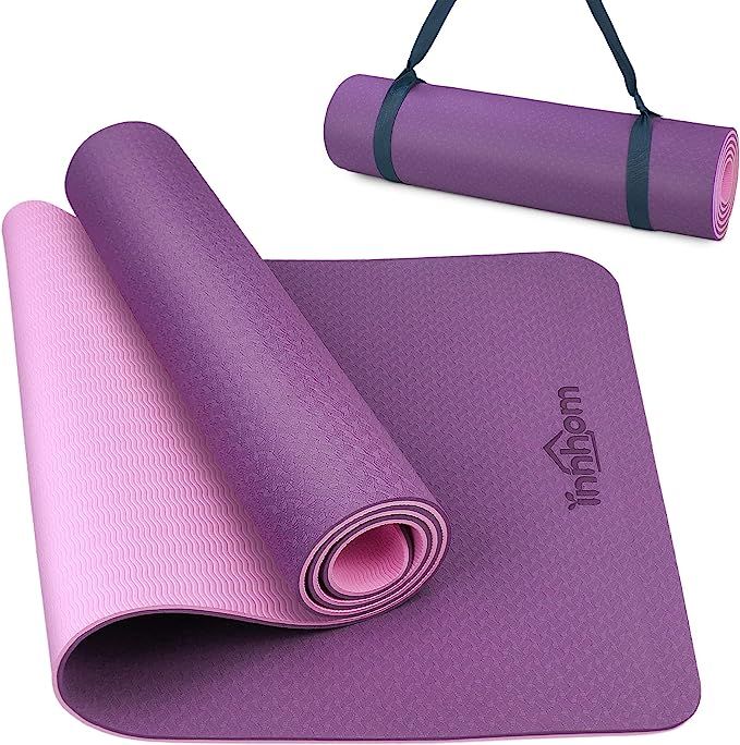 Yoga Mat innhom Yoga Mats for Women 1/3 inch Thick Yoga Mat for Men Exercise Mat Workout Mat for ... | Amazon (US)