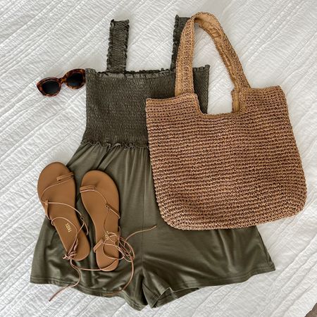 Amazon outfit 

Romper / vacation outfit / casual outfit / summer outfit / Tkees / wrap sandals / woven bag / amazon finds  

#LTKstyletip #LTKSeasonal #LTKfindsunder50