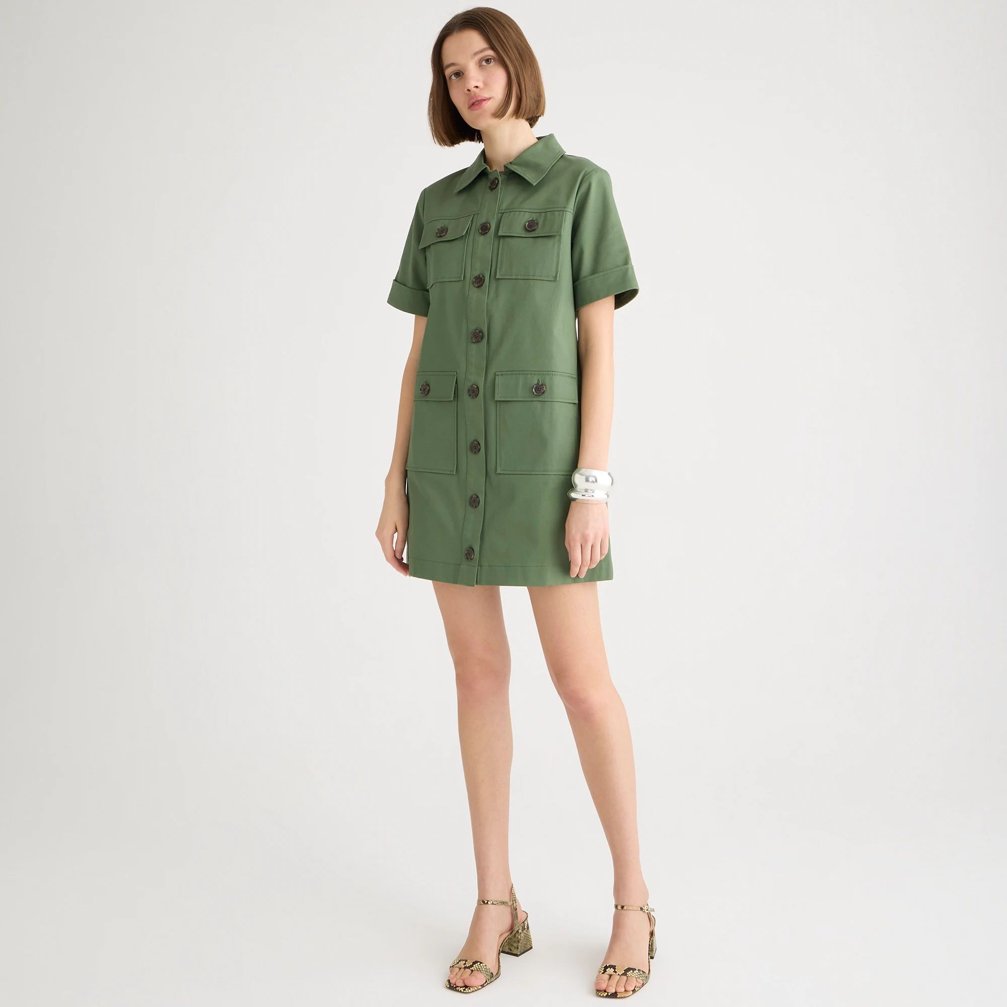 best seller4.4(22 REVIEWS)Gamine shirtdress in stretch twill$114.50$128.00 (11% Off)Annual Spring... | J.Crew US