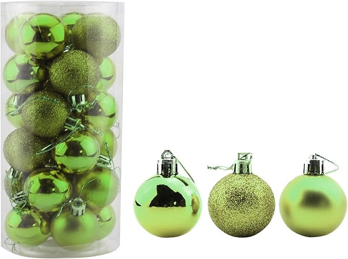 Bestjybt 24pcs 1.57" Small Christmas Ball Ornaments Shatterproof Christmas Decorations Tree Balls... | Amazon (US)