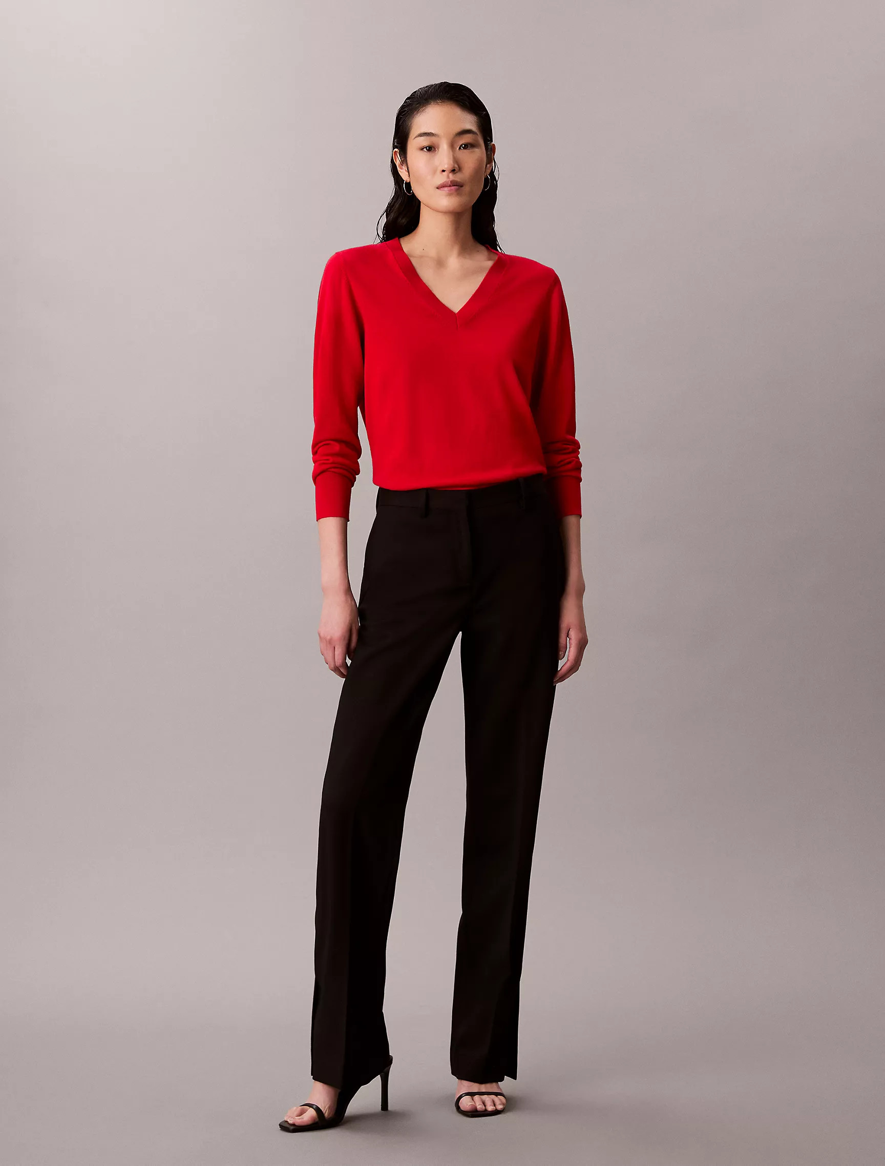 Merino Wool V-Neck Sweater | Calvin Klein | Calvin Klein (US)