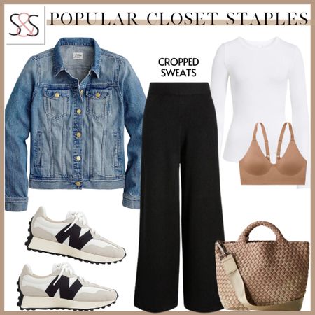 Amazing outfits are born from closet essentials. Build your winter wardrobe around basics of a white long sleeve tee, denim jacket, and black pants. New balance sneakers are so versatile and pair well with so many looks!

#LTKfindsunder100 #LTKSeasonal #LTKover40