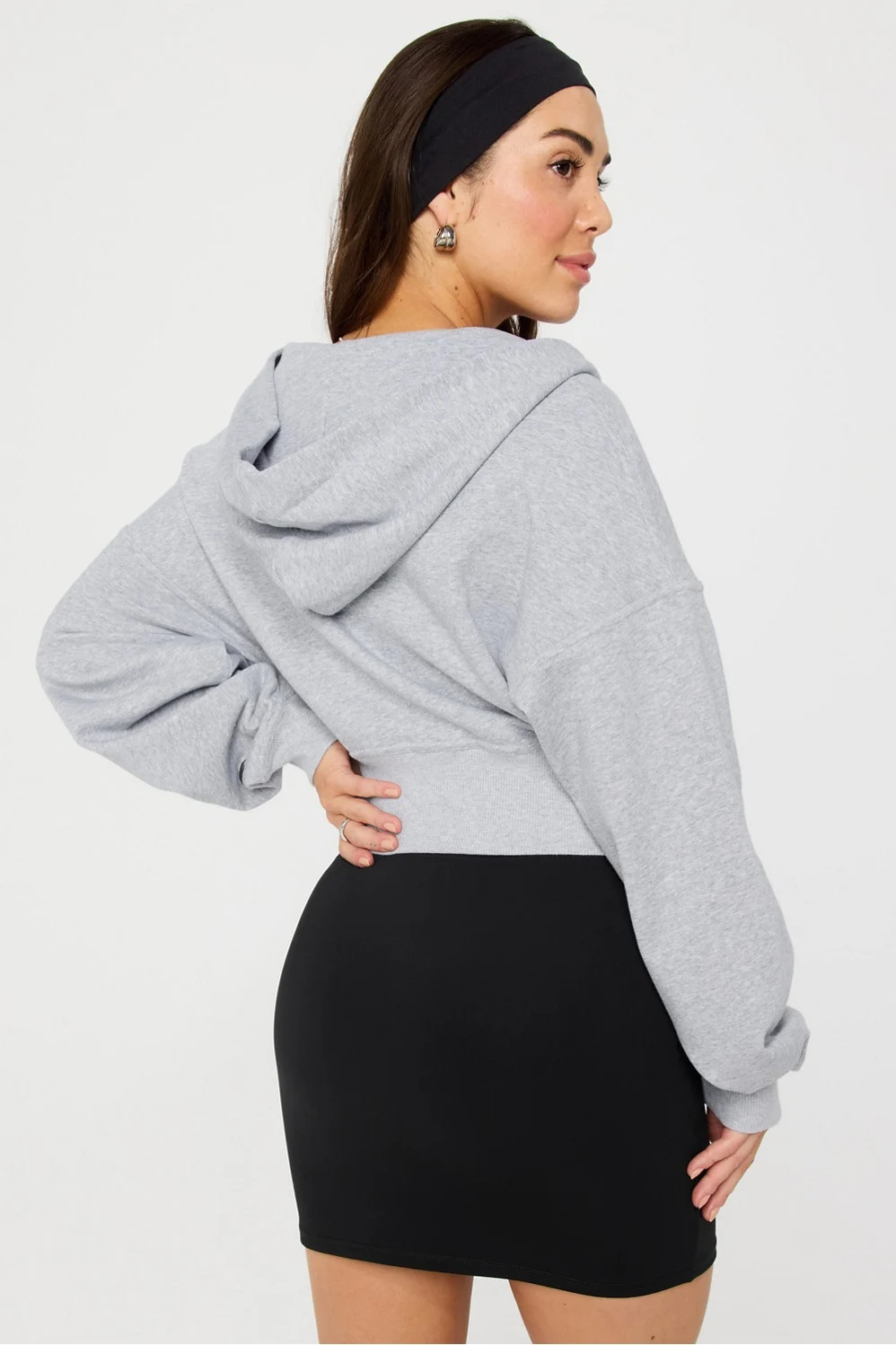Year Round Terry Cropped Full-Zip Hoodie | Fabletics