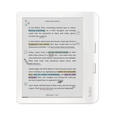 Kobo Libra Colour - 7" 32GB eReader - Glare-Free Colour E Ink Kaleido 3 Display - Dark Mode Optio... | Target