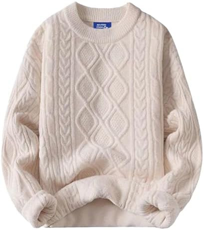 Aelfric Eden Oversized Sweater 90s Vintage Cable Knit Long Sleeve Women Heavy Crewneck Pullover | Amazon (US)