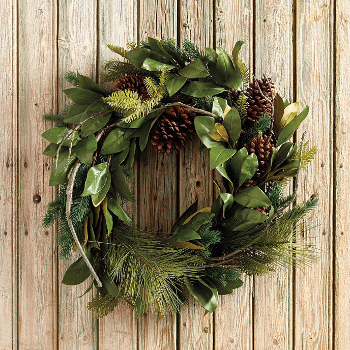 Pine & Magnolia Wreath | Ballard Designs, Inc.