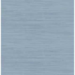 Society Social Mineral Blue Classic Faux Grasscloth Peel and Stick Wallpaper | The Home Depot