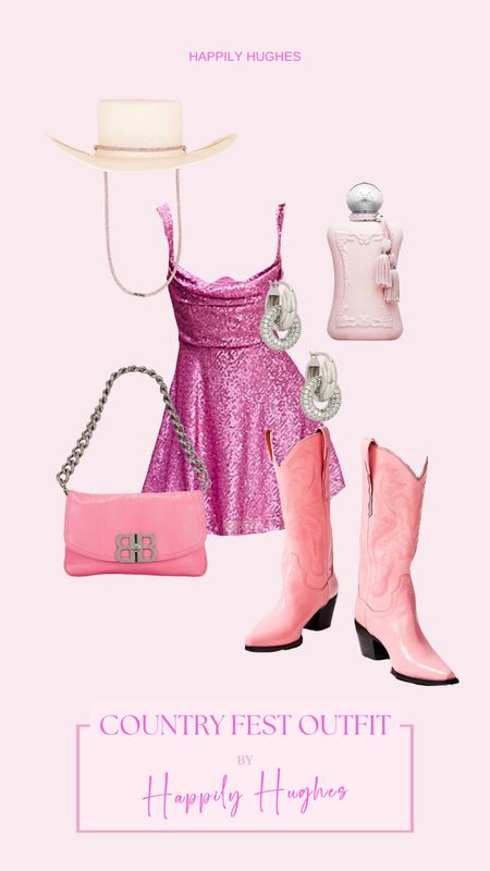 Pink, sparkly country glam #funoutfits #concertoutfits #countrybarbie