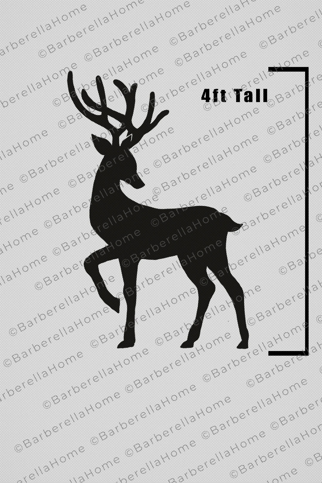 4ft Female Reindeer Template When Made. Printable Trace and Cut Christmas Silhouette Decor Templa... | Etsy (US)