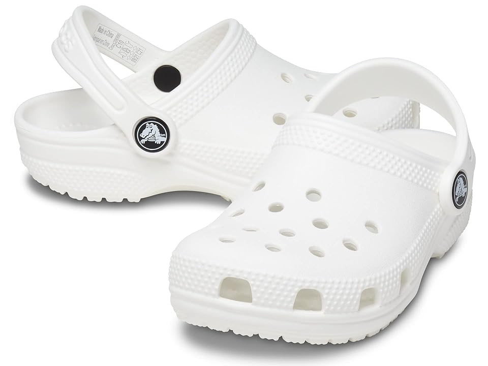 Crocs Kids Classic Clog (Toddler) (White) Kid's Shoes | Zappos