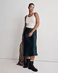 Drawstring Midi Slip Skirt | Madewell
