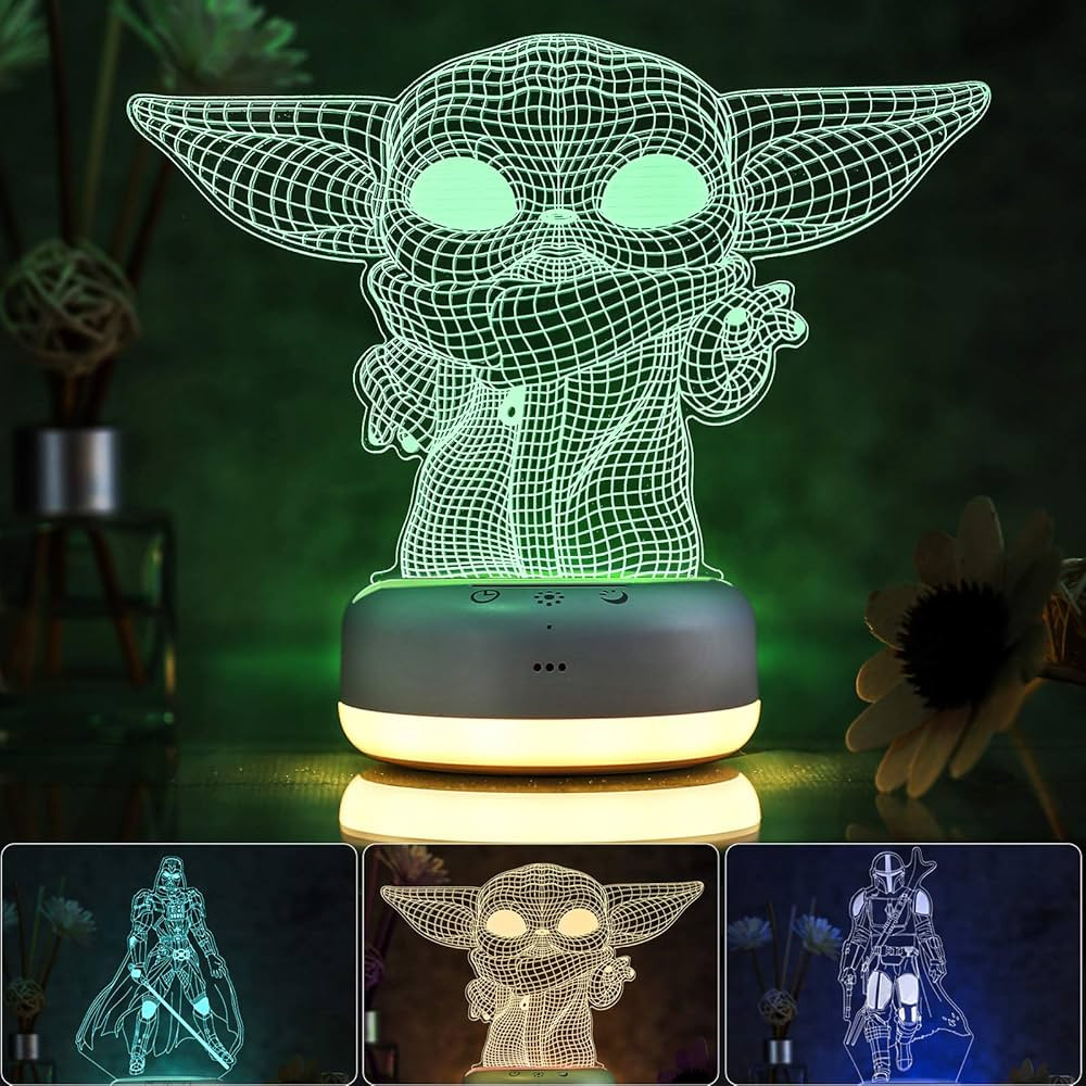 3D Star Wars Night Light for Kids - 3 Patterns & 16 Color Change Decor Lamp with Timer, Remote Co... | Amazon (US)