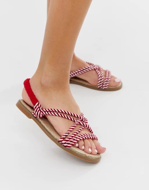 Park Lane – Sandalen mit gestreiften Kordeln | ASOS DE