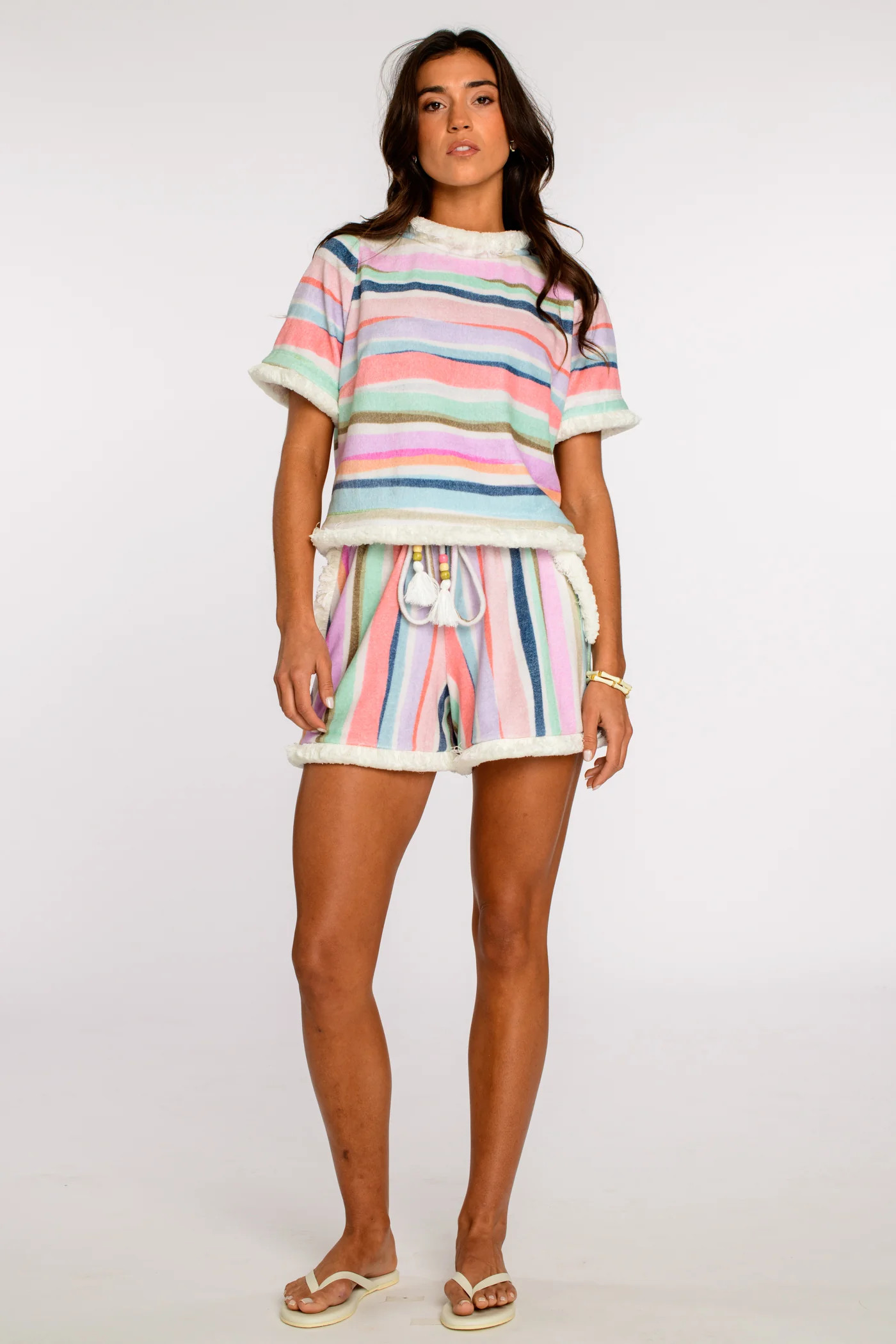 Charlie Shorts in Sherbet Stripe | Elizabeth James The Label