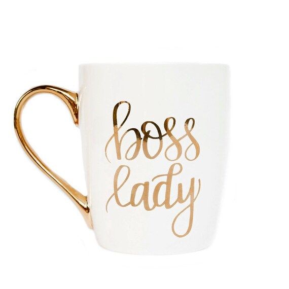 Boss Lady Mug | Boss Day, Boss Mug for Women, Motivational Coffee Mug, Gold Coffee Mug, Girl Boss Gi | Etsy (US)