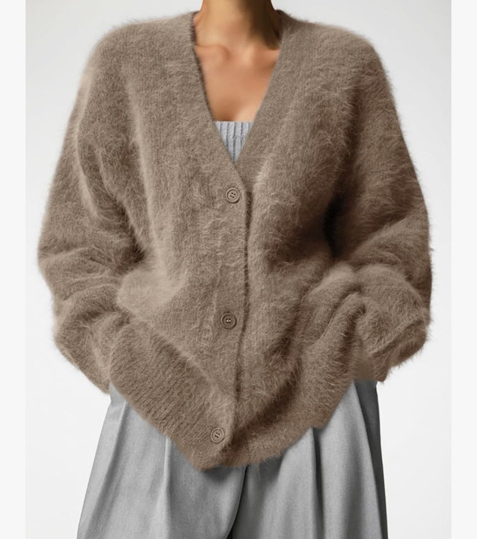 BIADANI Women's Button Down Cardigan - Long Sleeve Soft Knit Sweater, Pearl-Like Buttons - View #8