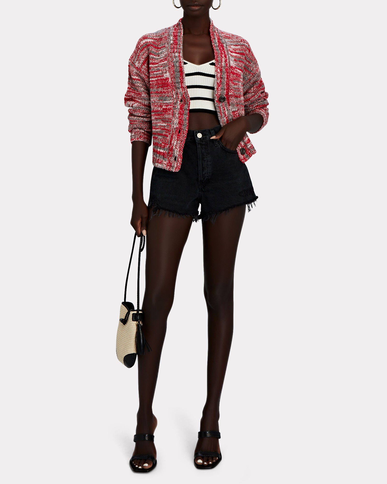 90s Oversized Crop Cardigan | INTERMIX