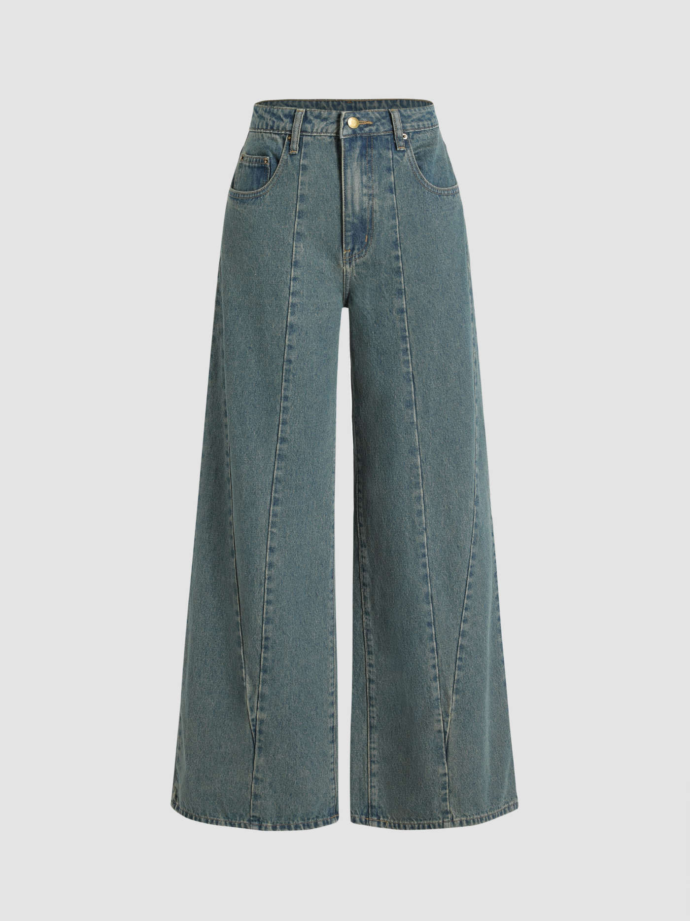 Cowboy Western Outfits Denim Denim Low Waist Wide Leg Jeans For Daily Casual School | Cider
