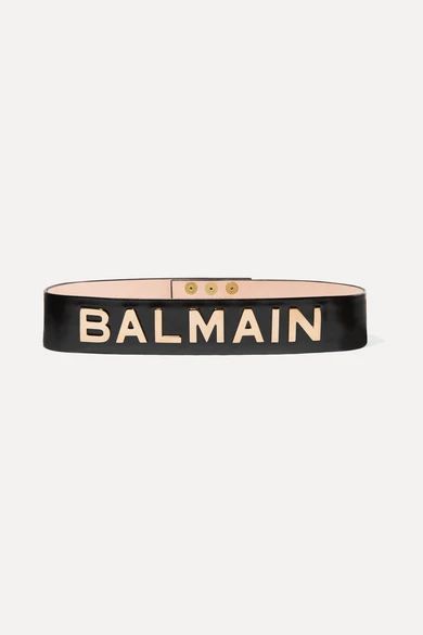 Balmain - Embellished Glossed-leather Belt - Black | NET-A-PORTER (UK & EU)