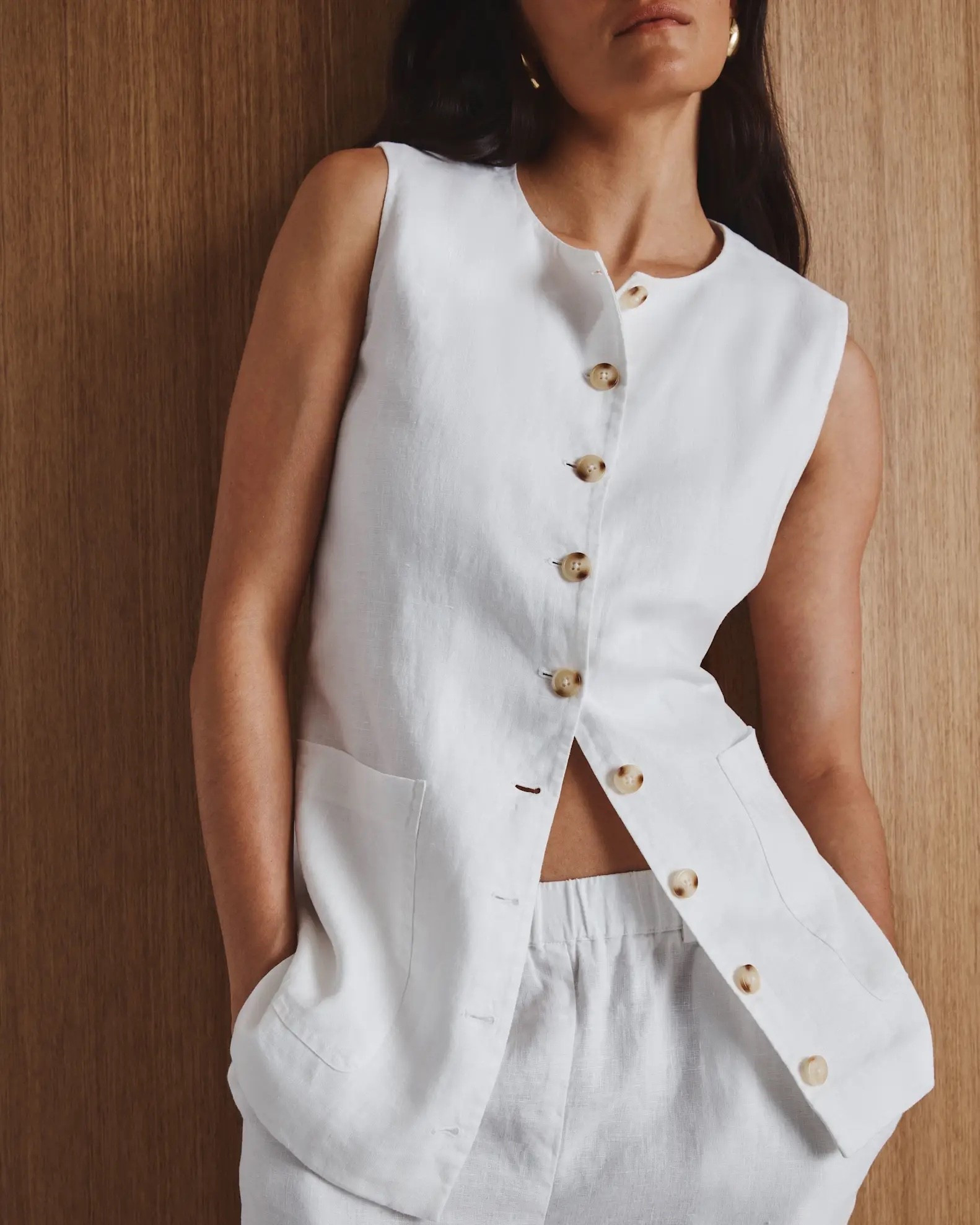 This Quince white linen vest + matching linen pants set is the definition of a chic minimalist outfit 🤍

Perfect for a spring outfit, vacation outfit, or effortless all white look that feels elevated without trying. The longline vest gives that tailored, polished vibe while still being breathable and relaxed.

Wearing it as a full set = instant clean girl, Euro summer energy ✨

Also… both pieces are currently $40 off 👀 which makes this one of those “don’t think, just add to cart” moments

Matching linen pants are linked in this post 🤍

#LTKSaleAlert #LTKootd #LTKTravel