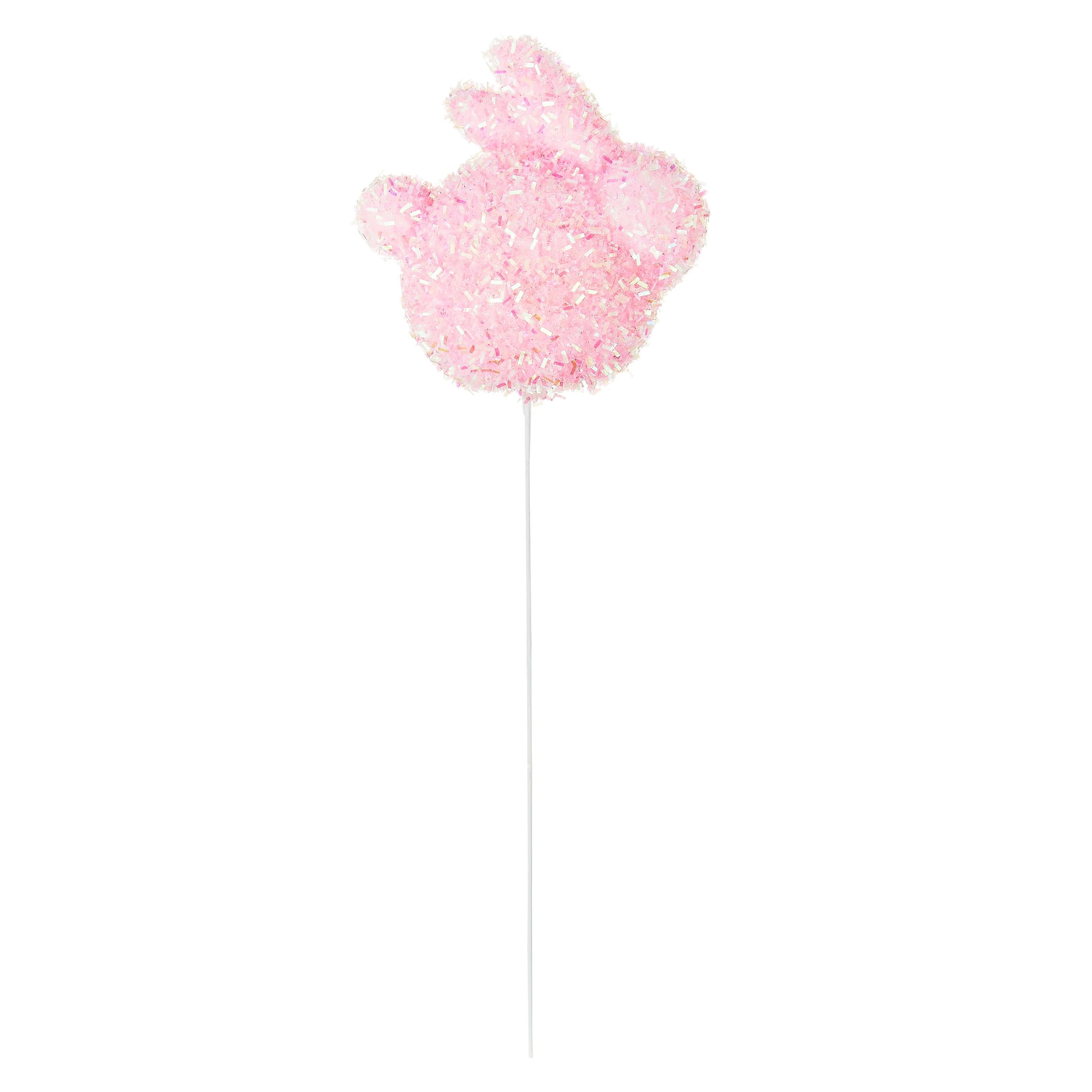 Easter Pink Tinsel Bunny Pick, 10 in, by Way To Celebrate | Walmart (US)
