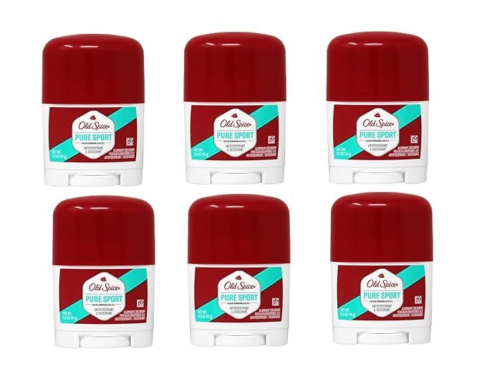Old Spice High Endurance Antiperspirant Deodorant, Pure Sport, Travel Size 0.5 Ounce (Pack of 6) | Amazon (US)