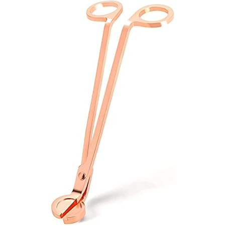 Arolly Stainless Steel Candle Wick Trimmer/Clipper/Cutter Scissor -Rose Gold | Amazon (US)