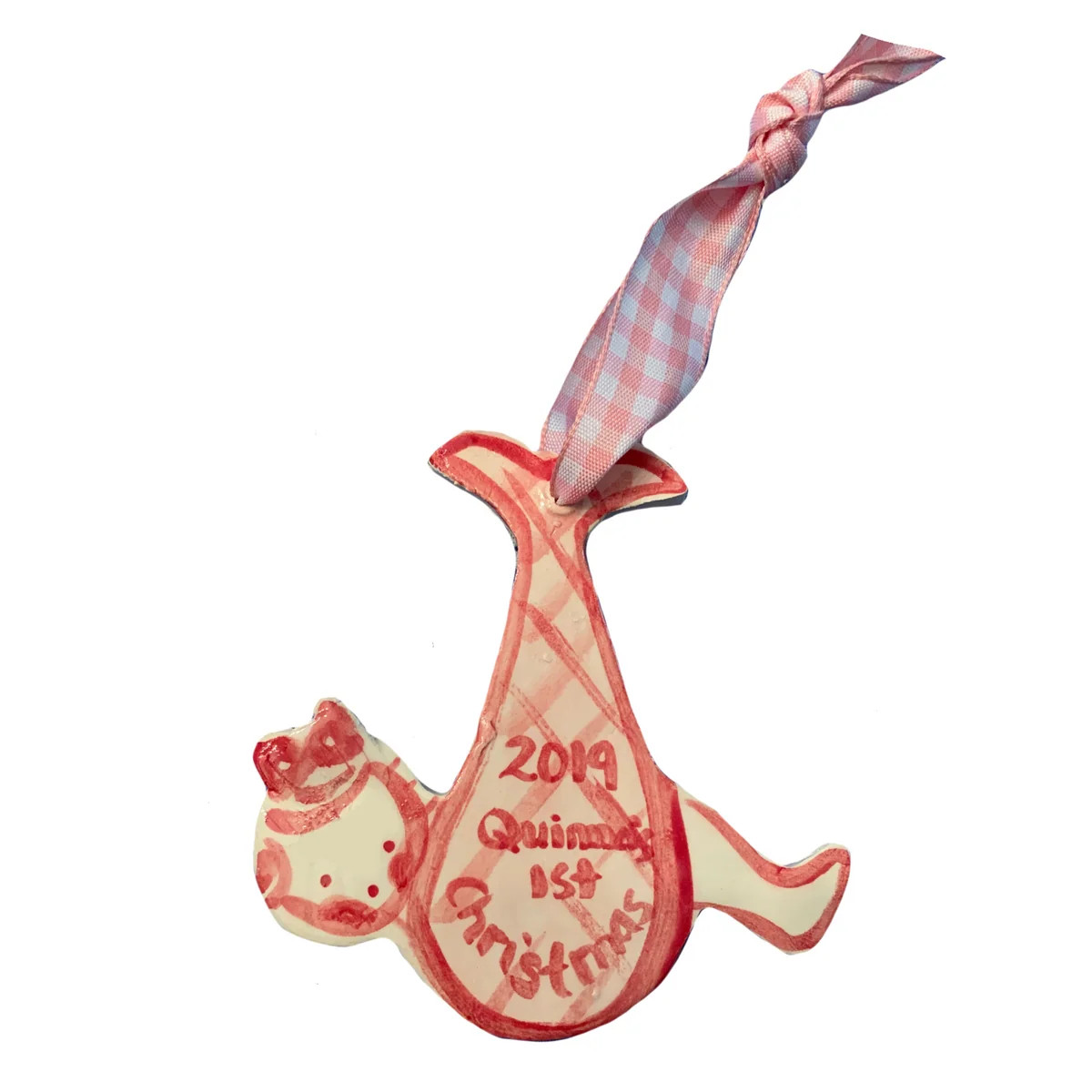 Baby's First Christmas Ornament in Red | Over The Moon