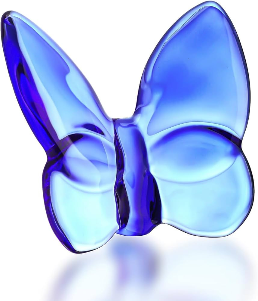 kanpura Blue Crystal Butterfly Figurine,Flying Butterfly Figurine, Glass Butterfly Ornament,Cryst... | Amazon (US)