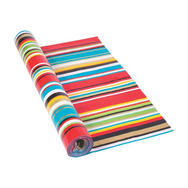 Fun Express Fiesta Sarape Plastic Tablecloth Roll | Walmart (US)