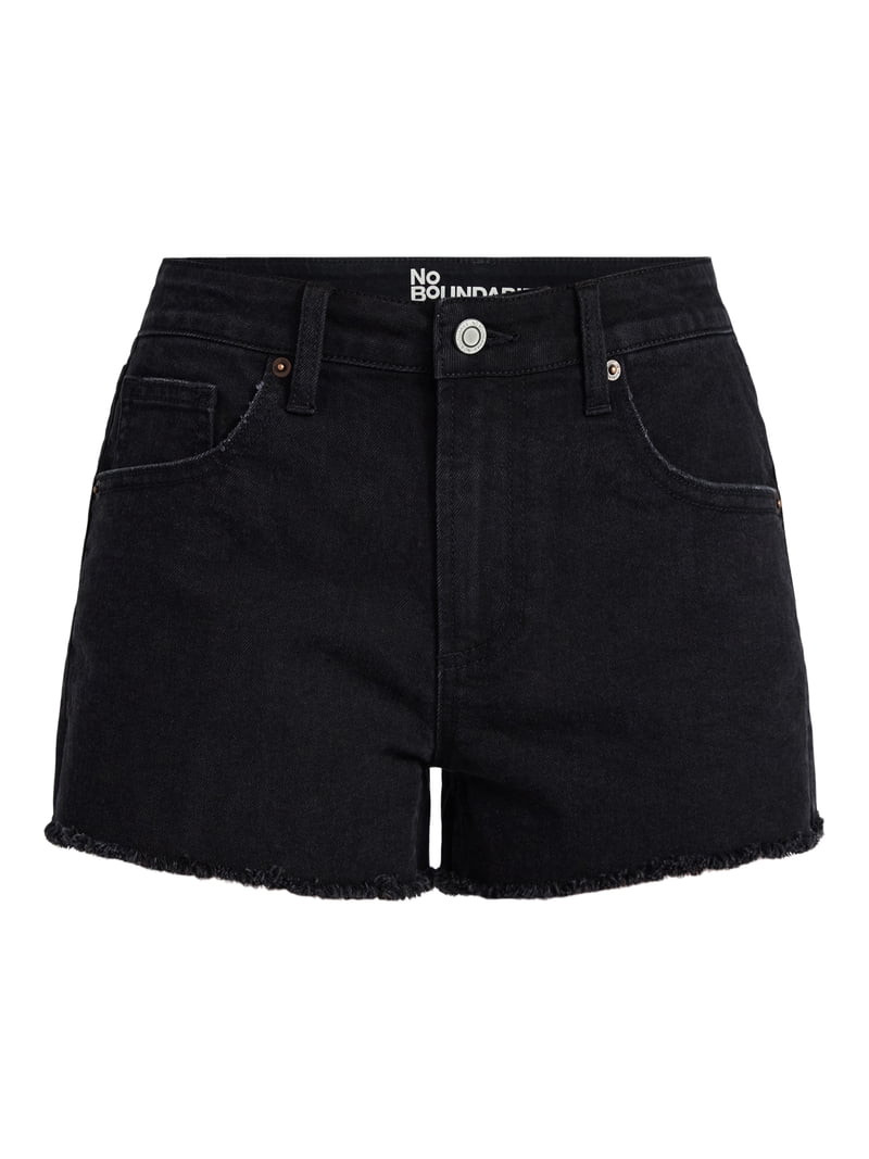 No Boundaries Mid-Rise Denim Shorts, 3" Inseam, Women's 00-20 | Walmart (US)
