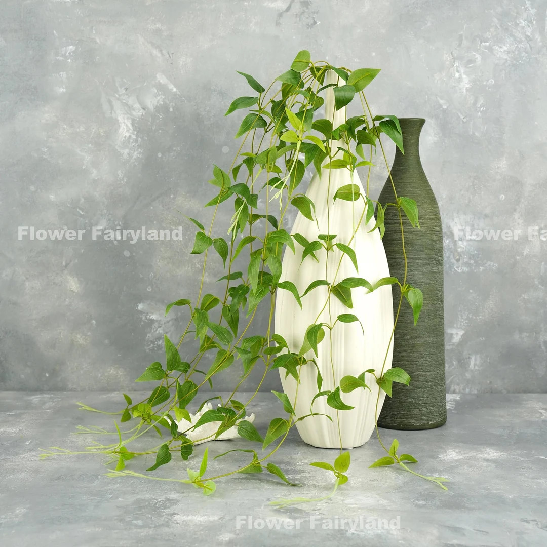 27 Faux Clematis Garland Hanging Vine Artificial Plant Greenery DIY Floral Home Decor Wedding/hom... | Etsy (US)