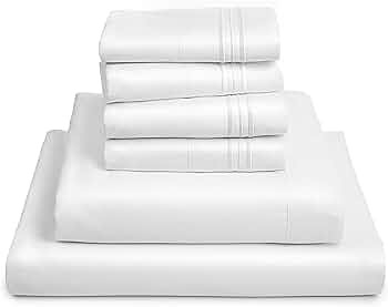 Mellanni King Sheets Set - 6 PC Iconic Collection Bedding Sheets & Pillowcases - Hotel Luxury, Ul... | Amazon (US)