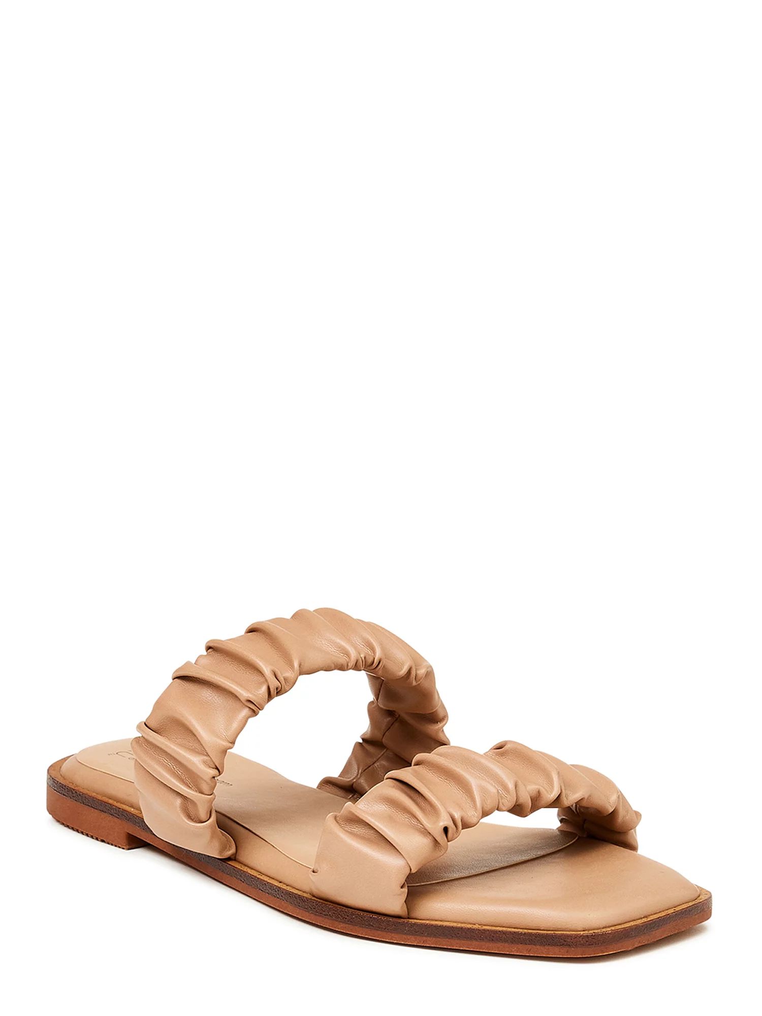 Time and Tru Women's Ruched Strap Sandals | Walmart (US)