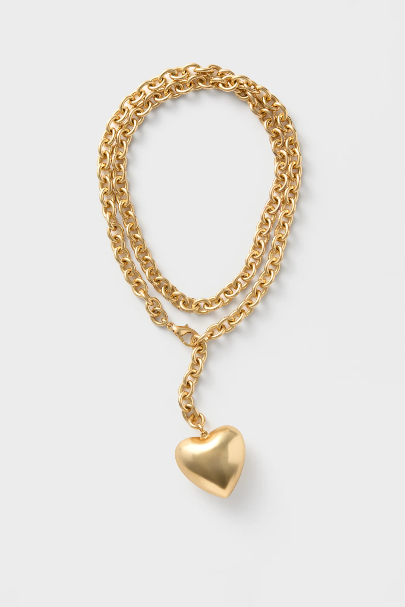 Gold Puffy Heart Necklace | Tuckernuck (US)