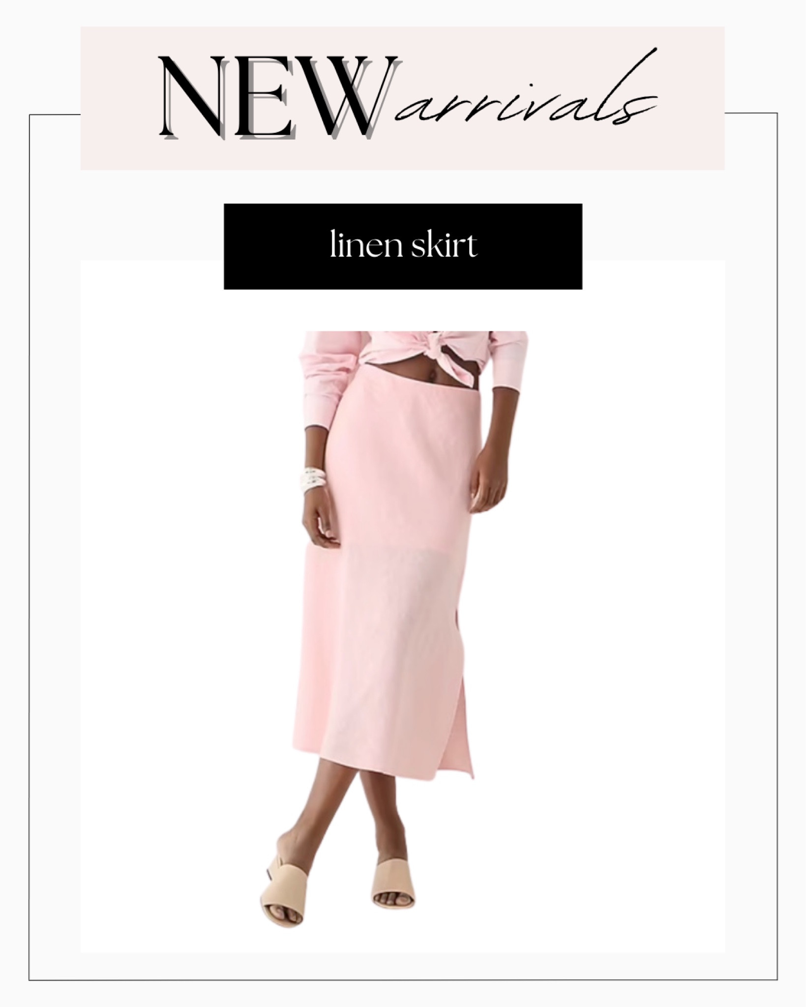 This pink linen skirt is a must-have for spring and summer!😍

#LTKworkwear