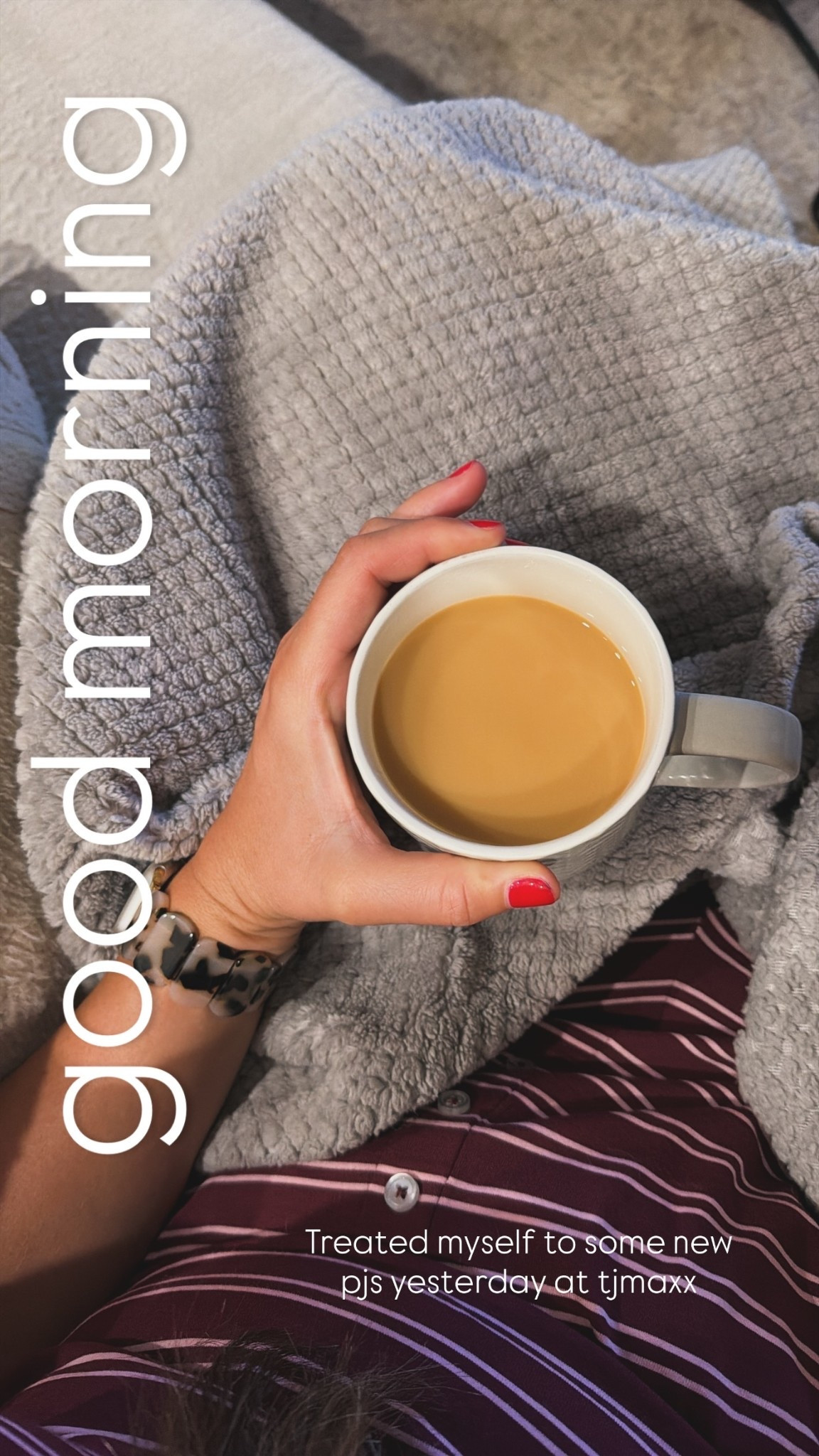 good morning
 Treated myself to some new pjs yesterday at tjmaxx. Can’t find the same print but these are cute for fall and by the same amazing brand!