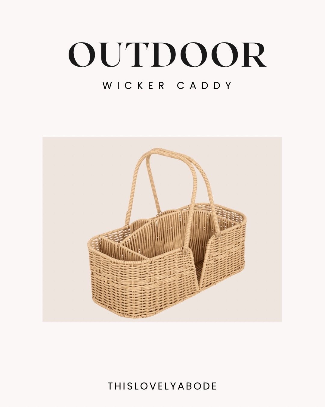 Wicker caddy perfect for outdoor utensils and napkins. 
#wickercaddy #utensilholder #walmart

#LTKHome